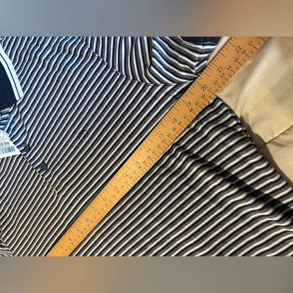 Michael Kors NWT men’s cotton polo striped navy short sleeve medium - Picture 11 of 13